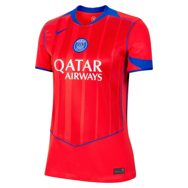 Günstige Paris Saint-Germain Damentrikot Ausweich 2025/26 Kurzarm Günstige Paris Saint-Germain Damentrikot Ausweich 2025/26 Kurzarm