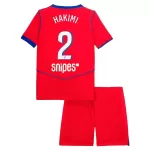 Günstige Paris Saint-Germain Hakimi 2 Kindertrikot Ausweich 2025/26 Kurzarm