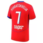 Günstige Paris Saint-Germain Kvaratskhelia 7 Herrentrikot Ausweich 2025/26 Kurzarm
