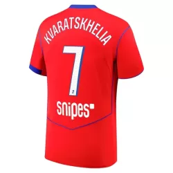 Günstige Paris Saint-Germain Kvaratskhelia 7 Herrentrikot Ausweich 2025/26 Kurzarm Günstige Paris Saint-Germain Kvaratskhelia 7 Herrentrikot Ausweich 2025/26 Kurzarm