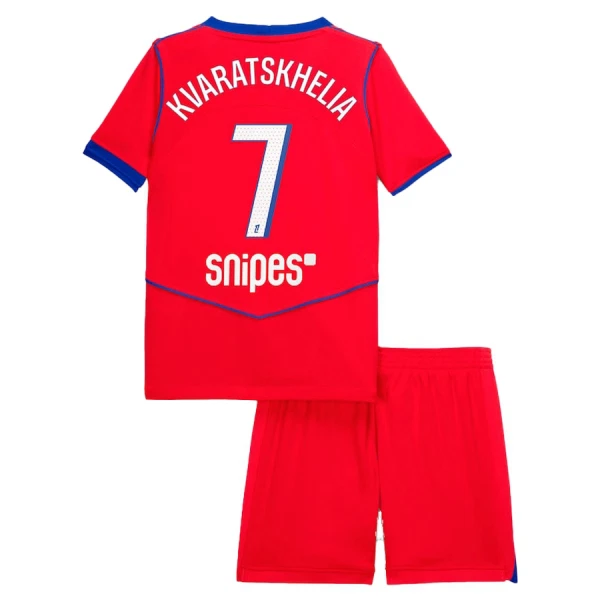 Günstige Paris Saint-Germain Kvaratskhelia 7 Kindertrikot Ausweich 2025/26 Kurzarm Günstige Paris Saint-Germain Kvaratskhelia 7 Kindertrikot Ausweich 2025/26 Kurzarm