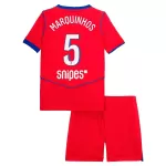 Günstige Paris Saint-Germain Marquinhos 5 Kindertrikot Ausweich 2025/26 Kurzarm