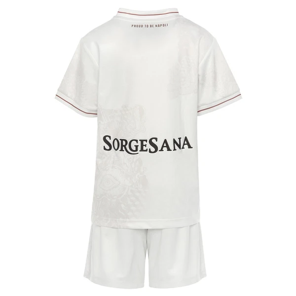 Günstige SSC Neapel Kindertrikot Auswärts 2025/26 Kurzarm