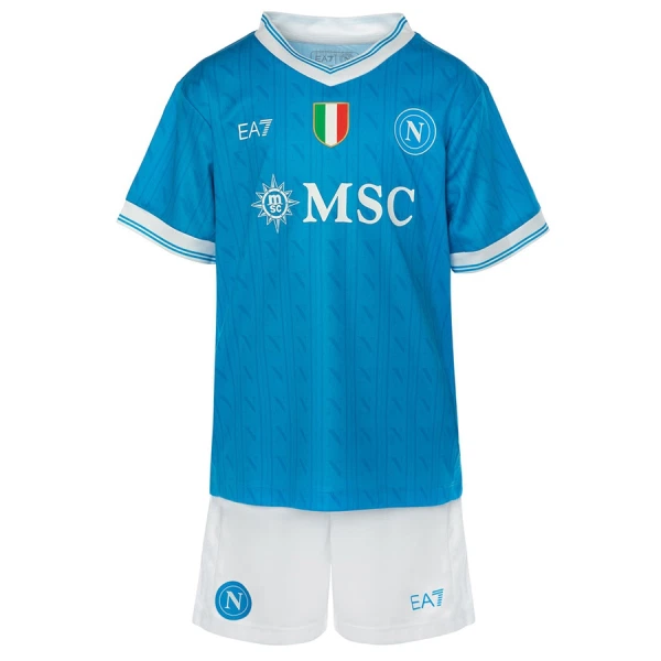 Günstige SSC Neapel Kindertrikot Heim 2025/26 Kurzarm Günstige SSC Neapel Kindertrikot Heim 2025/26 Kurzarm