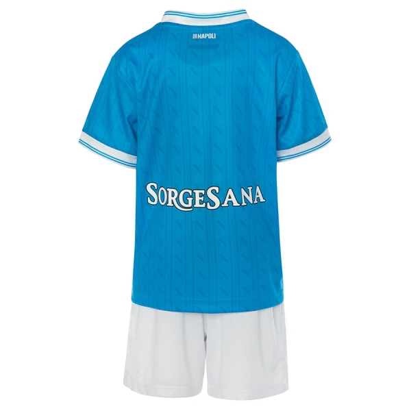 Günstige SSC Neapel Kindertrikot Heim 2025/26 Kurzarm
