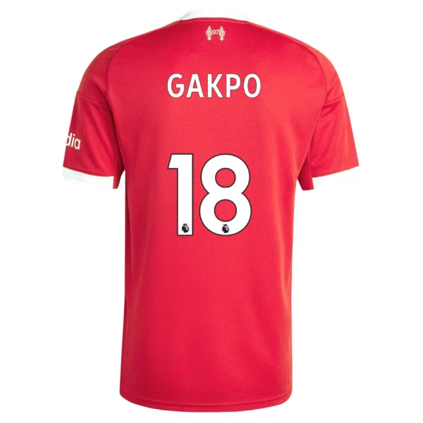 Günstige Liverpool Gakpo 18 Herrentrikot Heim 2025/26 Kurzarm Günstige Liverpool Gakpo 18 Herrentrikot Heim 2025/26 Kurzarm
