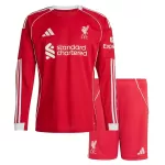 Günstige Liverpool Kindertrikot Heim 2025/26 Langarm