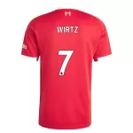 Günstige Liverpool Wirtz 7 Herrentrikot Heim 2025/26 Kurzarm