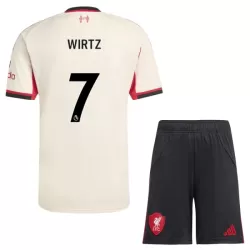 Günstige Liverpool Wirtz 7 Kindertrikot Auswärts 2025/26 Kurzarm Günstige Liverpool Wirtz 7 Kindertrikot Auswärts 2025/26 Kurzarm
