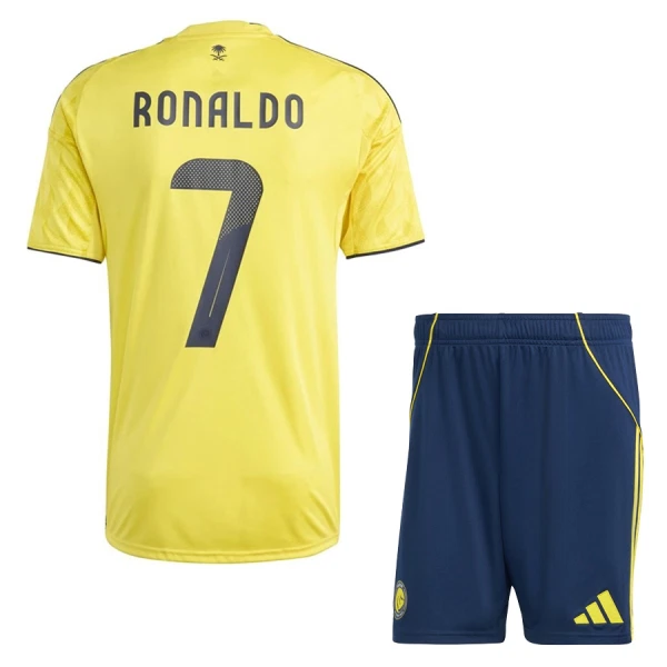 Günstige Al Nassr Ronaldo 7 Kindertrikot Heim 2025/26 Kurzarm Günstige Al Nassr Ronaldo 7 Kindertrikot Heim 2025/26 Kurzarm