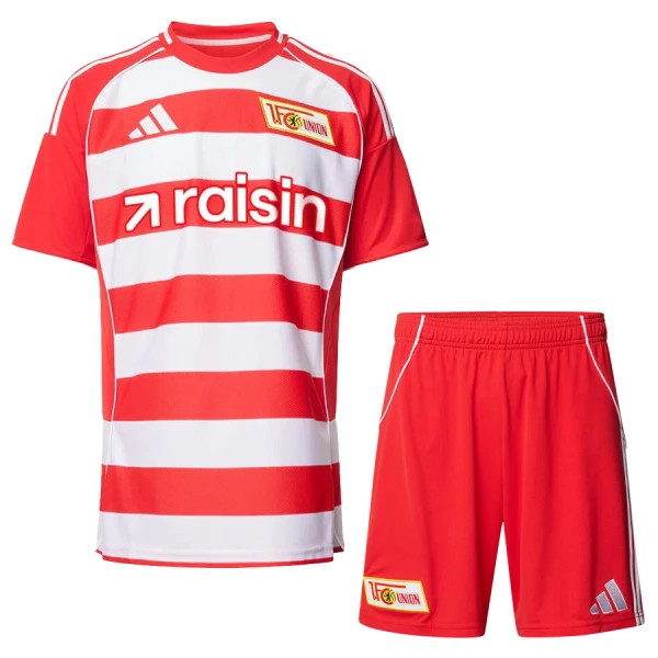 Günstige Union Berlin Kindertrikot Heim 2025/26 Kurzarm Günstige Union Berlin Kindertrikot Heim 2025/26 Kurzarm