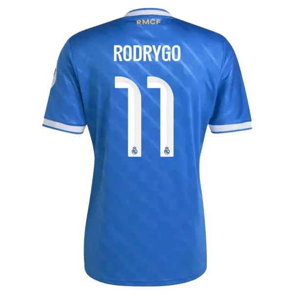 Günstige Real Madrid Rodrygo 11 Herrentrikot Ausweich 2025/26 Kurzarm Günstige Real Madrid Rodrygo 11 Herrentrikot Ausweich 2025/26 Kurzarm