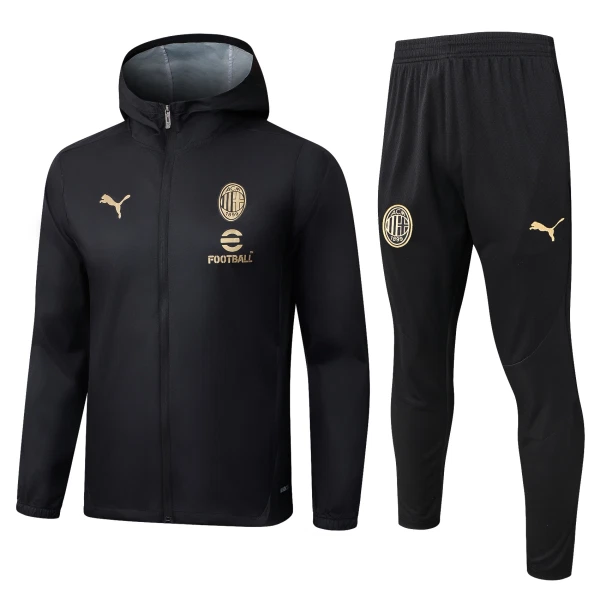 AC Mailand Trainingsjacke mit Kapuze 2025/26 Schwarze AC Mailand Trainingsjacke mit Kapuze 2025/26 Schwarze