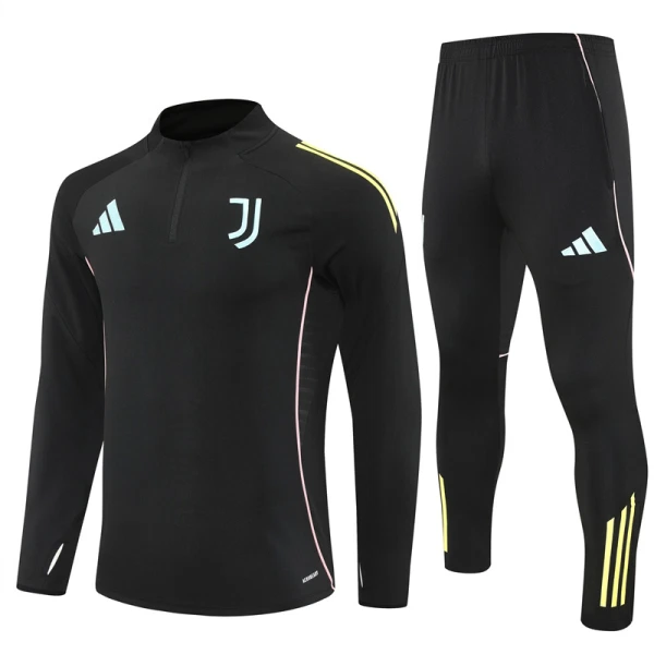Juventus Turin Trainingspullover 2025/26 Viertelreißverschluss Schwarze Juventus Turin Trainingspullover 2025/26 Viertelreißverschluss Schwarze