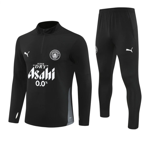 Manchester City Trainingspullover 2025/26 Viertelreißverschluss Schwarze