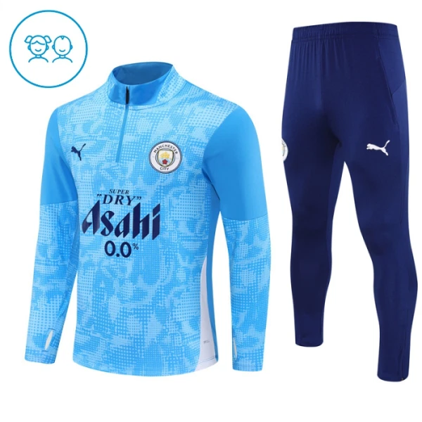 Manchester City Trainingspullover Kinder 2025/26 Viertelreißverschluss Blaue