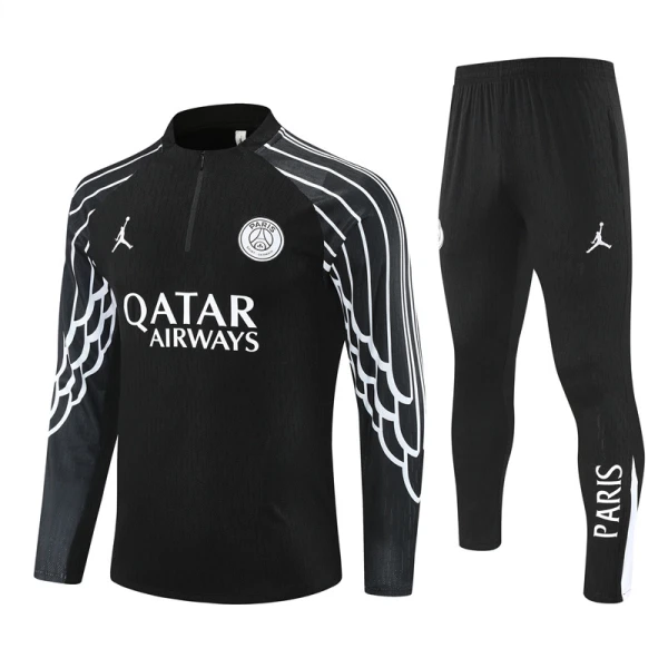 Paris Saint-Germain Trainingspullover 2025/26 Viertelreißverschluss Schwarze
