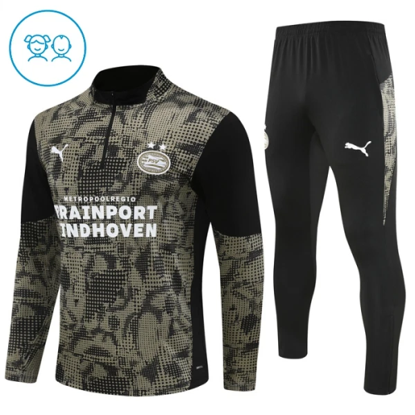PSV Eindhoven Trainingspullover Kinder 2025/26 Viertelreißverschluss Schwarze PSV Eindhoven Trainingspullover Kinder 2025/26 Viertelreißverschluss Schwarze