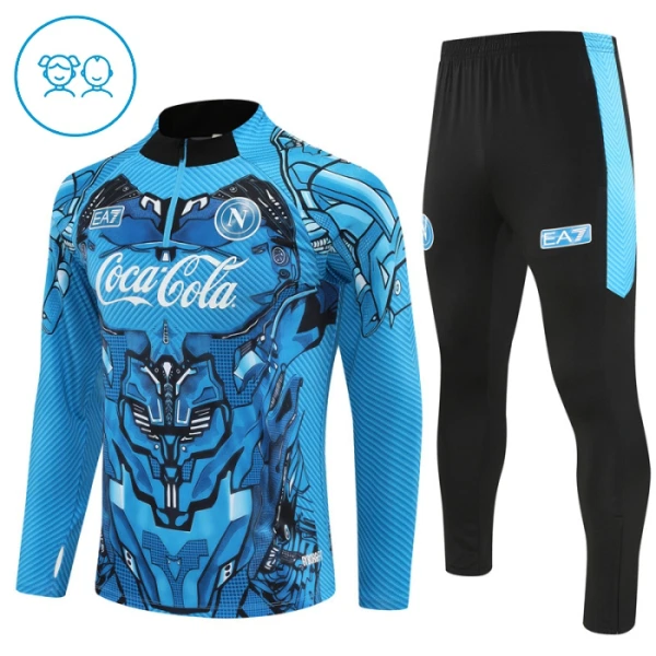 SSC Neapel Trainingspullover Kinder 2025/26 Viertelreißverschluss Blaue SSC Neapel Trainingspullover Kinder 2025/26 Viertelreißverschluss Blaue