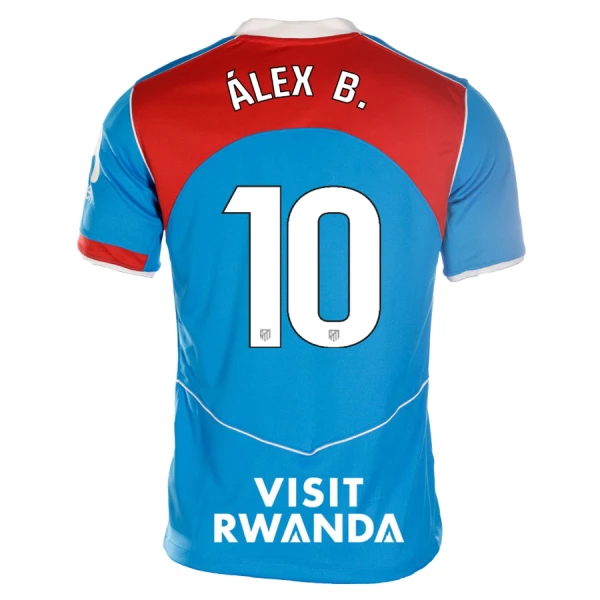 Günstige Atlético Madrid Alex B. 10 Herrentrikot Ausweich 2025/26 Kurzarm Günstige Atlético Madrid Alex B. 10 Herrentrikot Ausweich 2025/26 Kurzarm