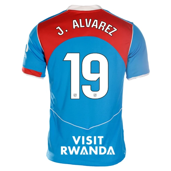 Günstige Atlético Madrid J. Alvarez 19 Kindertrikot Ausweich 2025/26 Kurzarm