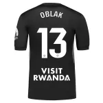 Günstige Atlético Madrid Oblak 13 Torwart Herrentrikot 2025/26 Kurzarm Schwarze