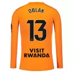 Günstige Atlético Madrid Oblak 13 Torwart Herrentrikot 2025/26 Langarm Orange