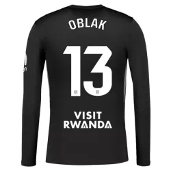 Günstige Atlético Madrid Oblak 13 Torwart Herrentrikot 2025/26 Langarm Schwarze Günstige Atlético Madrid Oblak 13 Torwart Herrentrikot 2025/26 Langarm Schwarze