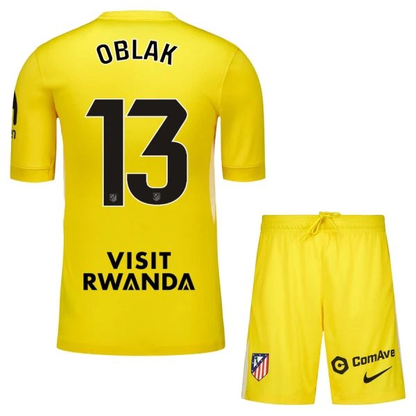 Günstige Atlético Madrid Oblak 13 Torwart Kindertrikot 2025/26 Kurzarm Gelbe Günstige Atlético Madrid Oblak 13 Torwart Kindertrikot 2025/26 Kurzarm Gelbe