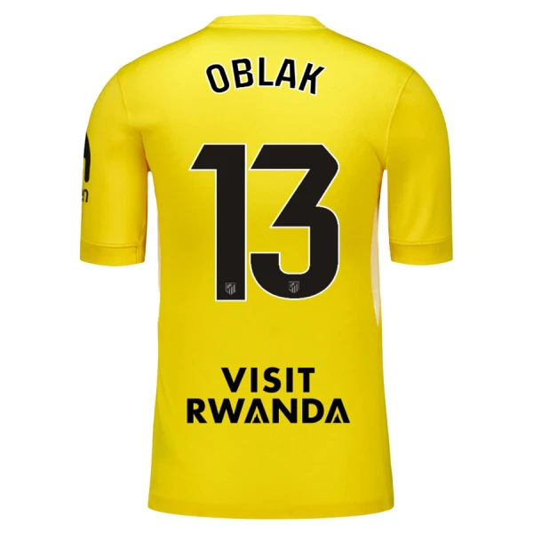Günstige Atlético Madrid Oblak 13 Torwart Kindertrikot 2025/26 Kurzarm Gelbe
