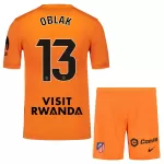 Günstige Atlético Madrid Oblak 13 Torwart Kindertrikot 2025/26 Kurzarm Orange