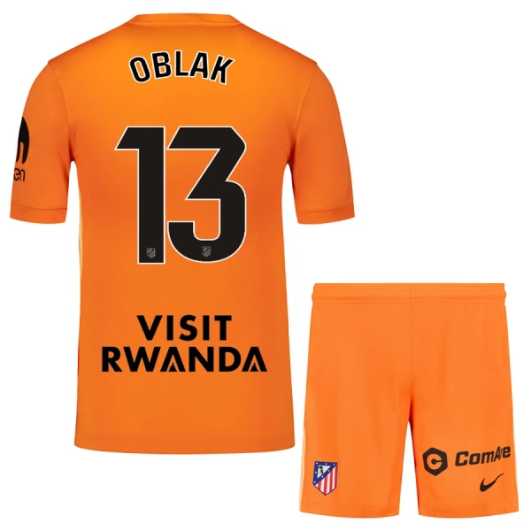 Günstige Atlético Madrid Oblak 13 Torwart Kindertrikot 2025/26 Kurzarm Orange Günstige Atlético Madrid Oblak 13 Torwart Kindertrikot 2025/26 Kurzarm Orange