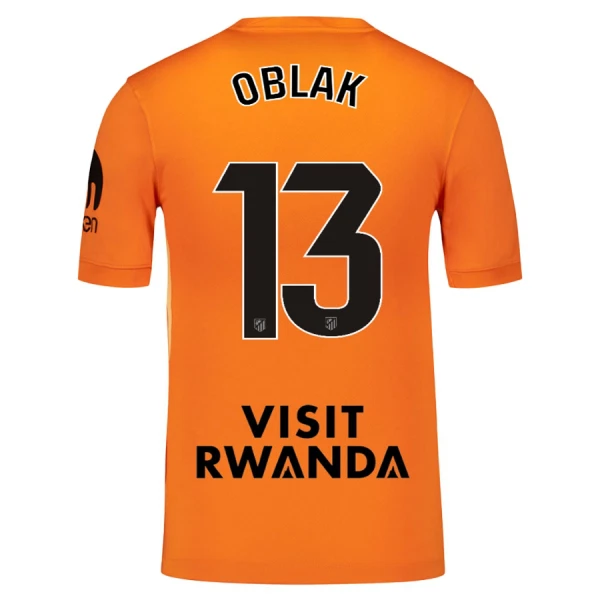 Günstige Atlético Madrid Oblak 13 Torwart Kindertrikot 2025/26 Kurzarm Orange