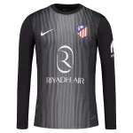 Günstige Atlético Madrid Torwart Herrentrikot 2025/26 Langarm Schwarze