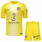 Günstige Atlético Madrid Torwart Kindertrikot 2025/26 Kurzarm Gelbe