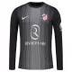 Günstige Atlético Madrid Torwart Kindertrikot 2025/26 Langarm Schwarze