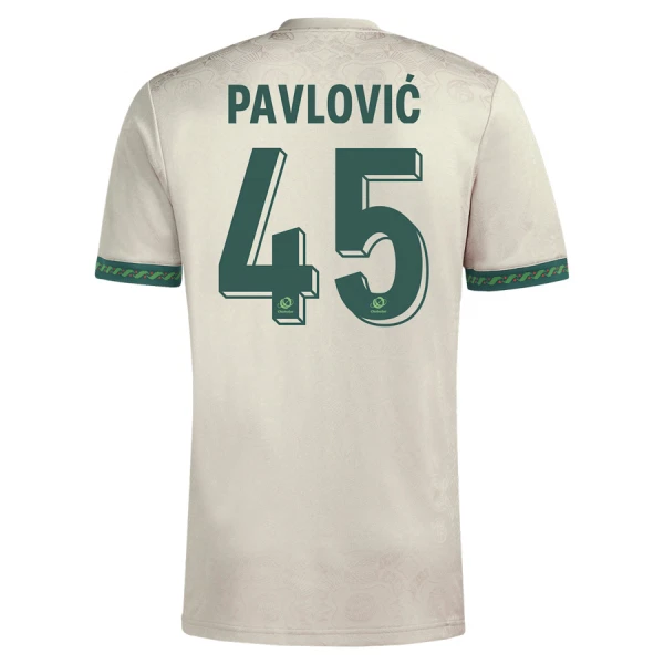 Günstige FC Bayern München Oktoberfest Pavlovic 45 Herrentrikot 2025/26 Kurzarm