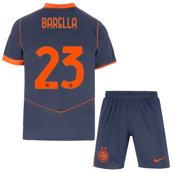 Günstige Inter Mailand Barella 23 Kindertrikot Ausweich 2025/26 Kurzarm Günstige Inter Mailand Barella 23 Kindertrikot Ausweich 2025/26 Kurzarm