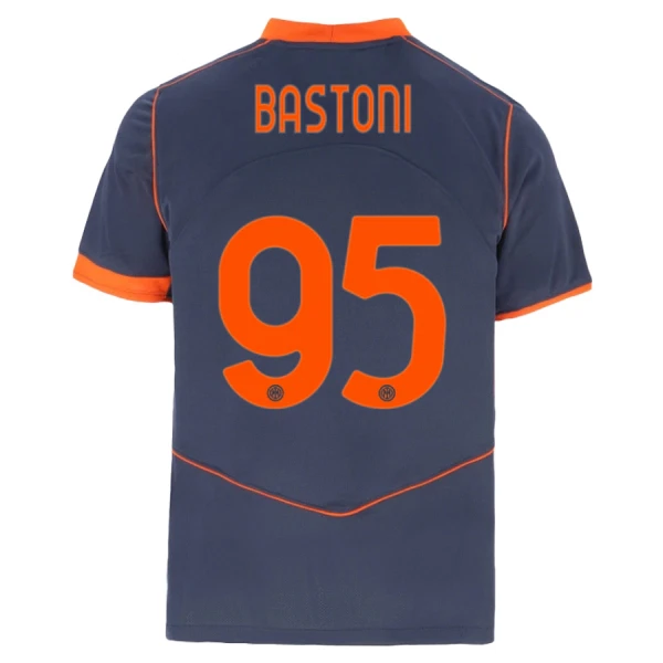 Günstige Inter Mailand Bastoni 95 Kindertrikot Ausweich 2025/26 Kurzarm