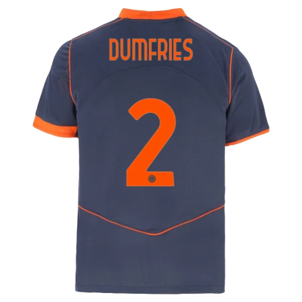 Günstige Inter Mailand Dumfries 2 Herrentrikot Ausweich 2025/26 Kurzarm