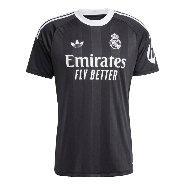 Günstige Real Madrid Courtois 1 Torwart Kindertrikot 2025/26 Kurzarm Schwarze