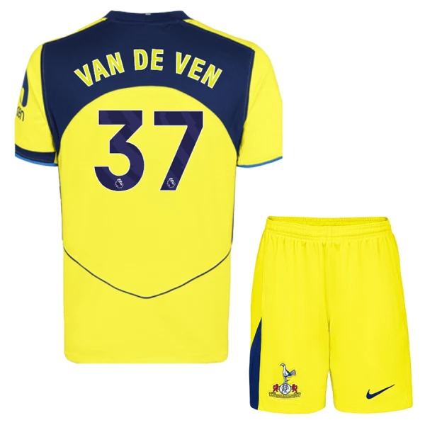 Günstige Tottenham Hotspur Van De Ven 37 Kindertrikot Ausweich 2025/26 Kurzarm Günstige Tottenham Hotspur Van De Ven 37 Kindertrikot Ausweich 2025/26 Kurzarm