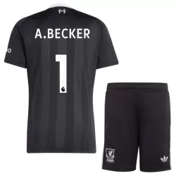 Günstige Liverpool A. Becker 1 Torwart Kindertrikot 2025/26 Kurzarm Schwarze Günstige Liverpool A. Becker 1 Torwart Kindertrikot 2025/26 Kurzarm Schwarze