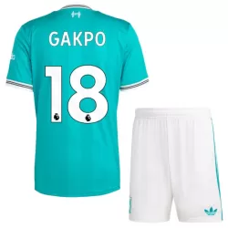 Günstige Liverpool Gakpo 18 Kindertrikot Ausweich 2025/26 Kurzarm Günstige Liverpool Gakpo 18 Kindertrikot Ausweich 2025/26 Kurzarm