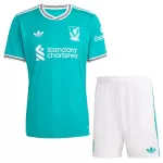 Günstige Liverpool Kindertrikot Ausweich 2025/26 Kurzarm