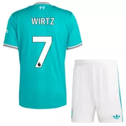 Günstige Liverpool Wirtz 7 Kindertrikot Ausweich 2025/26 Kurzarm Günstige Liverpool Wirtz 7 Kindertrikot Ausweich 2025/26 Kurzarm
