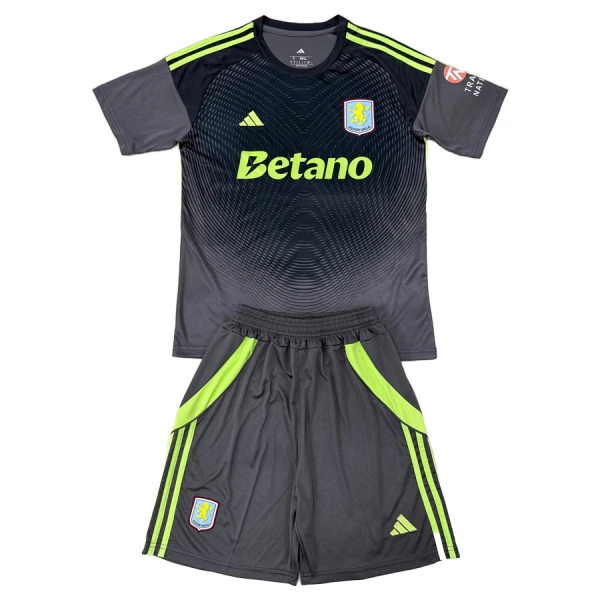 Günstige Aston Villa Torwart Kindertrikot 2025/26 Kurzarm Schwarze Günstige Aston Villa Torwart Kindertrikot 2025/26 Kurzarm Schwarze