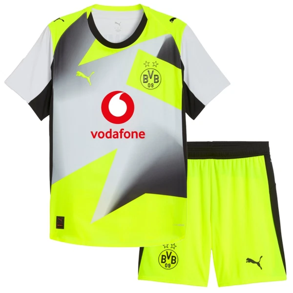 Günstige Borussia Dortmund Kindertrikot Auswärts 2025/26 Kurzarm