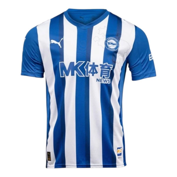 Günstige Deportivo Alaves Herrentrikot Heim 2025/26 Kurzarm Günstige Deportivo Alaves Herrentrikot Heim 2025/26 Kurzarm