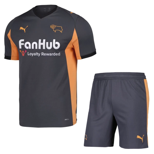 Günstige Derby County Kindertrikot Auswärts 2025/26 Kurzarm